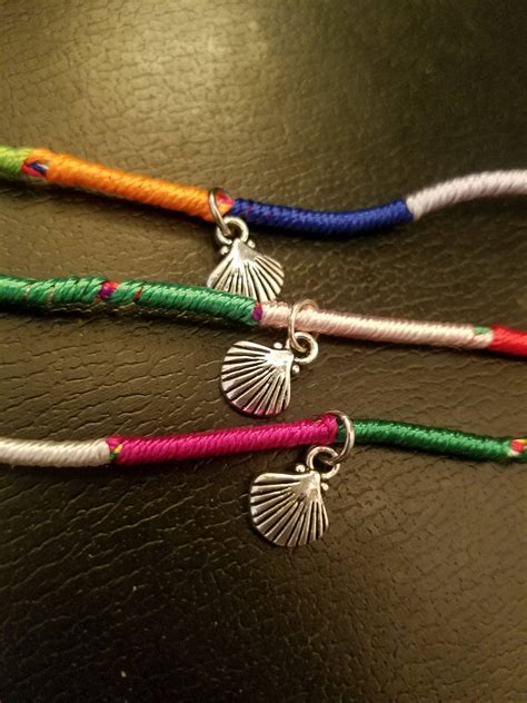 Ten Camino De Santiago Scallop Shell Friendship Bracelets Pilgrim