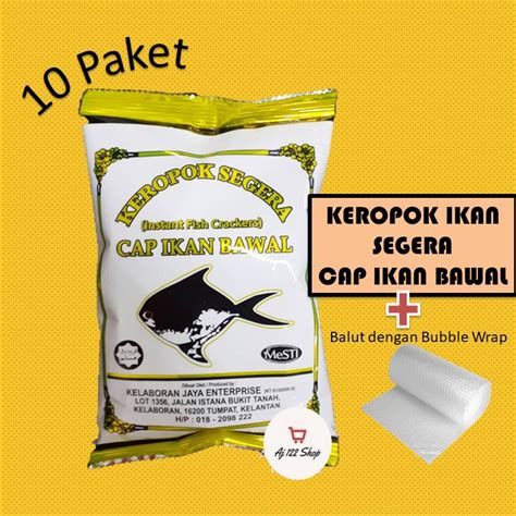 Keropok Ikan Segera Cap Ikan Bawal Kelantan Paket Instant Fish