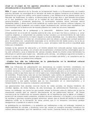 MODULO 1 docx Cuál es el papel de los agentes educativos de la