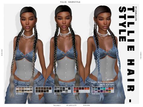 Leah Lillith S Tillie Hairstyle In 2024 Sims Hair Sims 4 Cc Finds