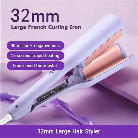 Rommantic French Egg Roll Curling Iron, Water Ripple V-shapedionic Hair
