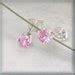 October Birthstone Earrings Pink Tourmaline Jewelry Post Stud