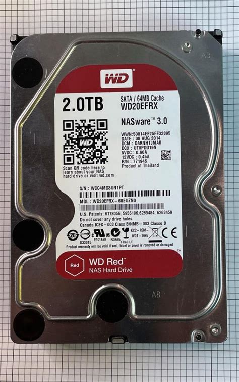 Western Digital WD20EFRX Red 2TB Internal 5400RPM 64MB 3 5 NAS Hard