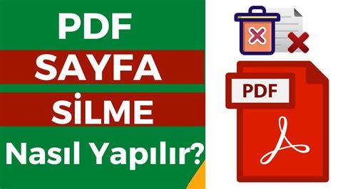 PDF DOSYASINDA İSTENMEYEN SAYFA NASIL SİLİNİR YouTube