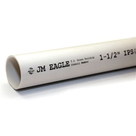 Jm Eagle 1 12 In X 10 Ft 200 Psi Sdr 21 White Sdr 21 Pvc Pipe In The