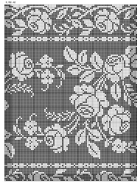 Gabbach Fillet Crochet Patterns Crochet Diagram Floral