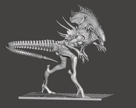 Stl File Queen Alien Xenomorph Dynamic Pose Aliens Fireteam Elite Stl For 3d Printing High