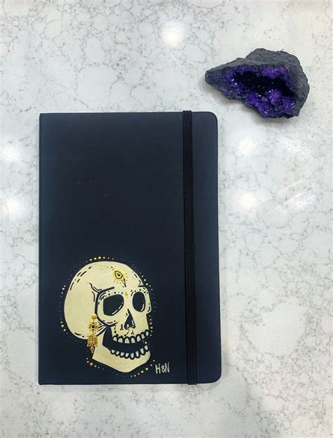 Desi Skull Journal Hand Painted Notebook Etsy