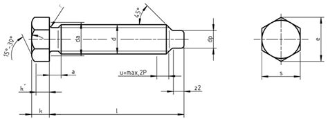 DIN 561 A - Hexagon head screws with small hexagon and dog point - steel