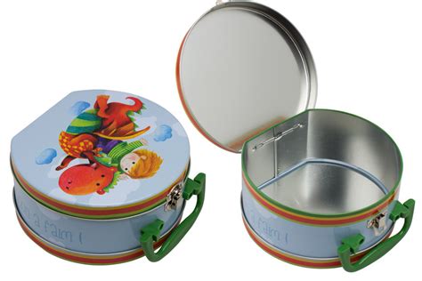 Small Tin Suitcase With Handle And Lock For Lunch Box Tin Suitcase