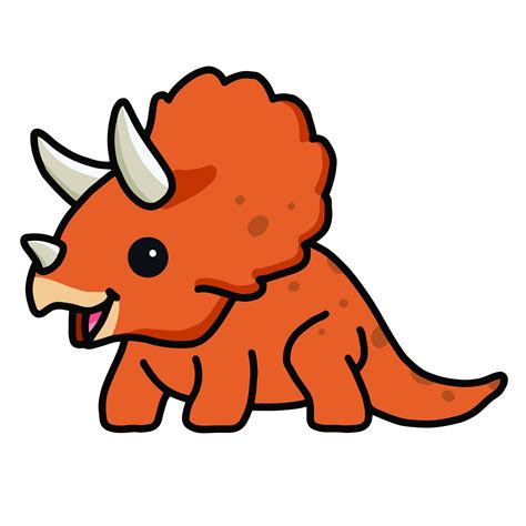 Orange Baby Dino Baby Triceratops Svg Png Jpeg Etsy