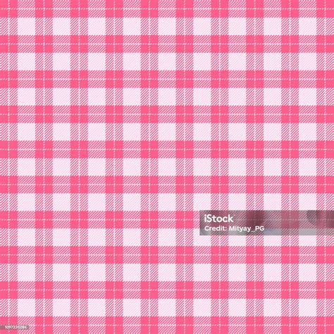 Hari Valentine Tartan Kotakkotak Pola Kandang Skotlandia Ilustrasi Stok
