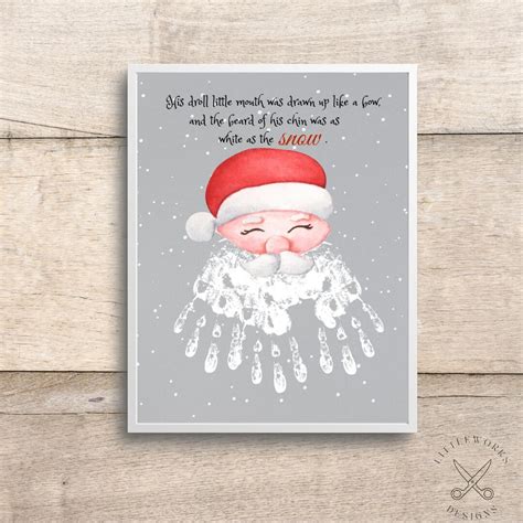 Santa Handprint Art Handprint Craft Preschool Craft Christmas