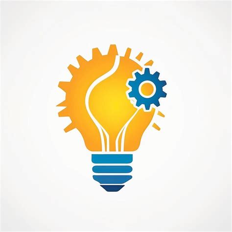 Premium Vector Light Bulb With Gear And Cogs Vector Symbol