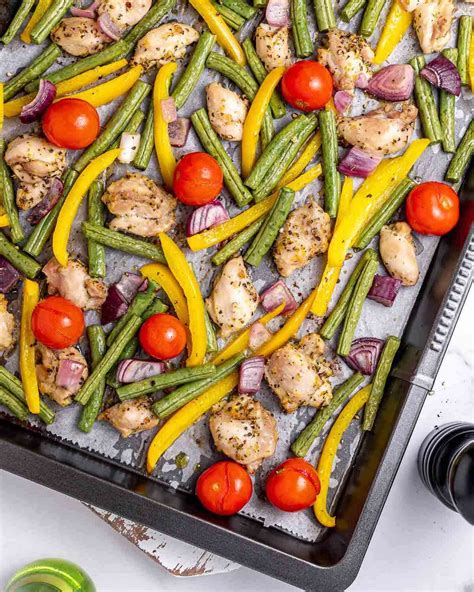 Sheet Pan Lemon Pepper Chicken Veggies Recipe Clean Food Crush Clean Recipes Stuffed Peppers