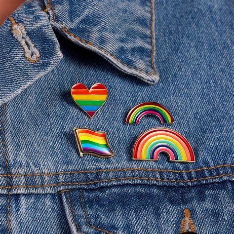 Lgbt Rainbow Pride Brooch Pin Various Designs Queerks™ Rainbow