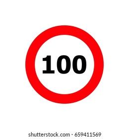 Traffic Sign Speed Limit 100 Stock Vector (Royalty Free) 659411569 ...