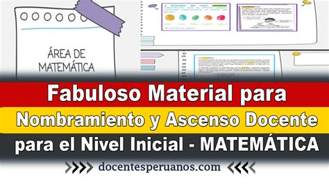 Fabuloso Material Para Nombramiento Y Ascenso Docente Para El Nivel