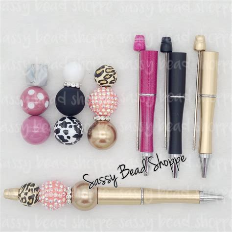 Glam To Go Diy Bubblegum Bead Plastic Pen Kit Beadable Pens Chunky