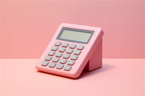 Premium Photo Pink Calculator Design