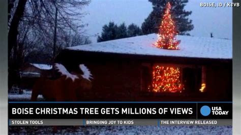 Christmas tree 'busting' through roof is a hit