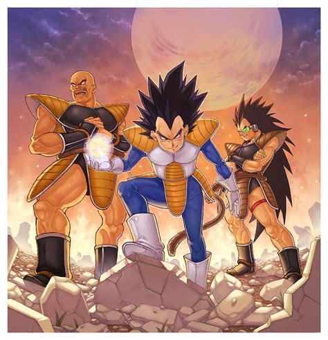 Dbz Vegeta Raditz And Nappa Katsutake Art Dragon Ball Anime Dragon