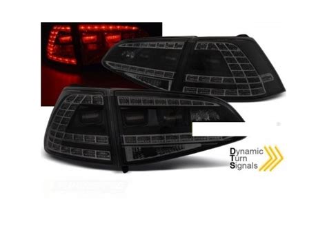 Juego De Pilotos Traseros Led Vw Golf 7 13 17 Negro Aumado Led Gti Look Seq