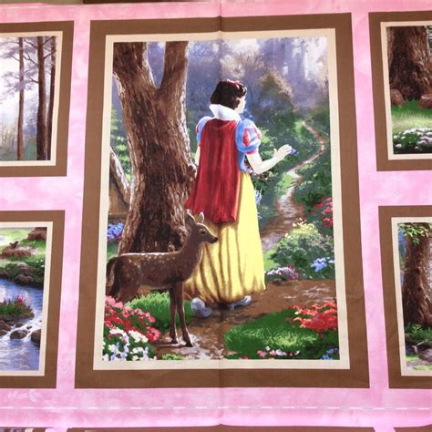 Snow White Discovers The Cottage Thomas Kinkade Panel Etsy