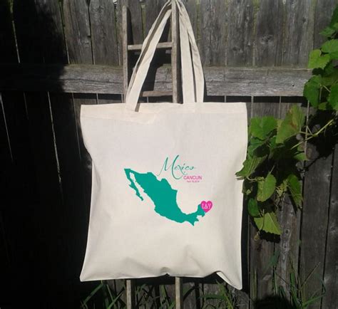 20 Wedding Welcome Bags Personalized Wedding Tote Destination Wedding Mexico Cancun