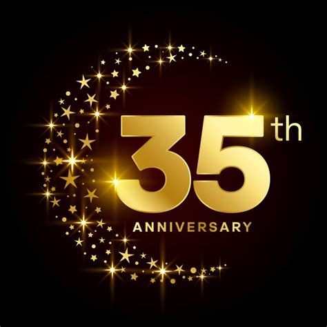 Premium Vector 35th Anniversary Template Design Golden Anniversary Logo Vector Template