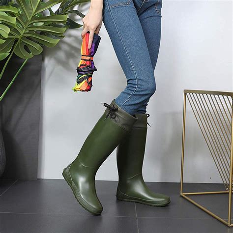 Snapklik Asgard Womens Packable Tall Rain Boots Ultra Lightweight