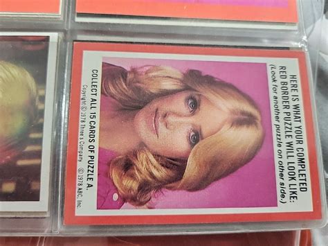 Vintage Threes Company Trading Card Puzzle Ebay