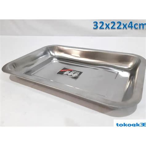 Jual New Produk Baki Kotak Stainless 32X22X4 Barang Terjamin Shopee