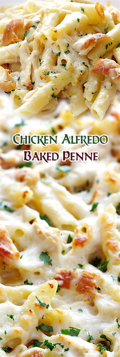 Chicken Alfredo Baked Penne