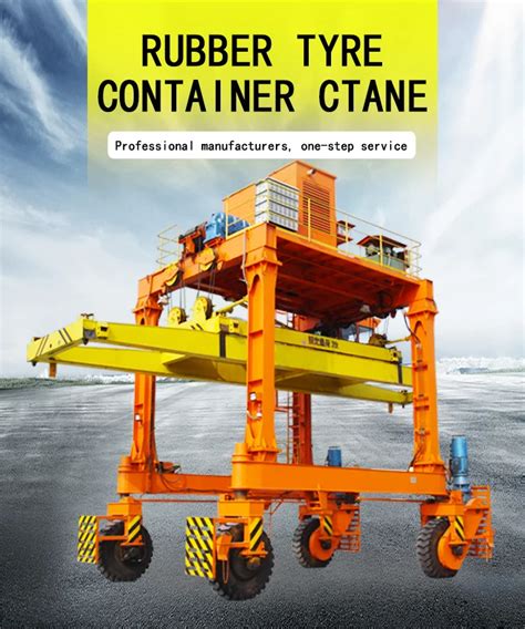 Shipping Container Crane 120 Ton Rubber Tyred Gantry Crane Rtg