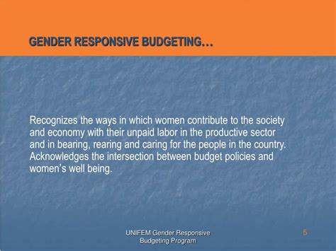 Ppt Gender Responsive Budgeting Lessons So Far Powerpoint