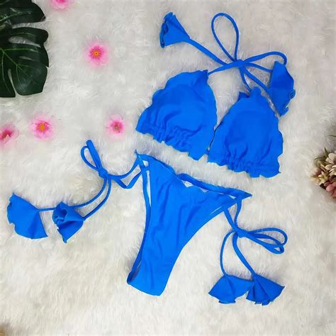 Best ARXIPA Tassel Sexy Bikini Mini Ruffle Swimsuit Women G String