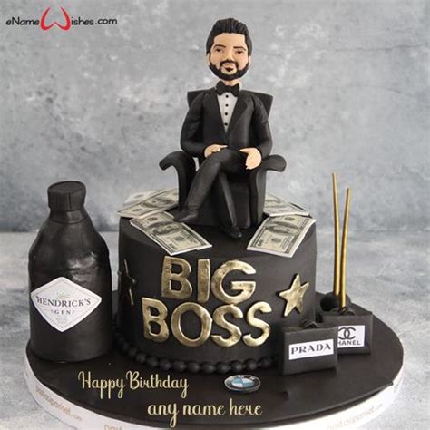 Big Boss Birthday Cake With Name Edit Name Birthday Cakes Write