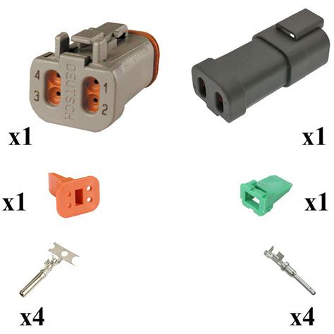 Kit Connecteur DT series Mâle female 4 Voies E003