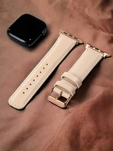 Cream Leather Apple Watch Extra Strap 99percenthandmade