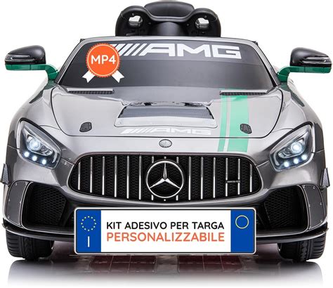 Macchina Elettrica Per Bambini Mercedes Gt Amg Luxury V Con Targa E