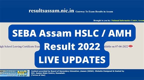 Assam Hslc Th Result Declared Live Direct Link Available Here