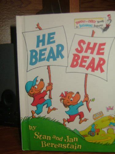 He Bear She Bear By Berenstain Stan Berenstain Jan Good 1974 1st Edition Better World