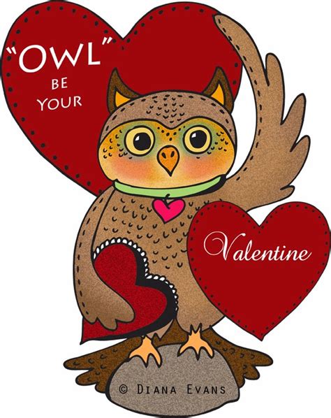 Valentine Owl Clip Art