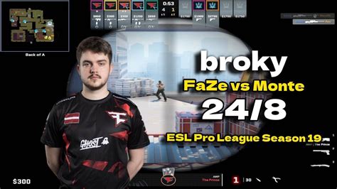 Cs Pov Faze Broky Vs Monte Vertigo Esl Pro League Season