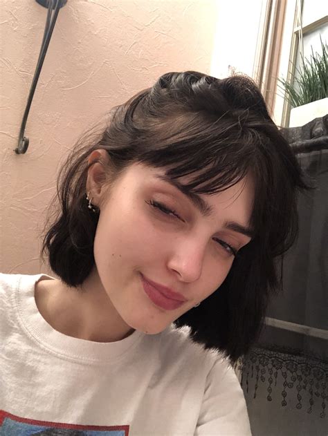 Pinterest Mesh Sool Short Hair With Bangs Aesthetic Hair Short