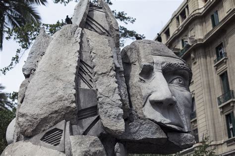 The Mapuche Sculpture In The Plaza De Armas Santiago Built In 1992 As