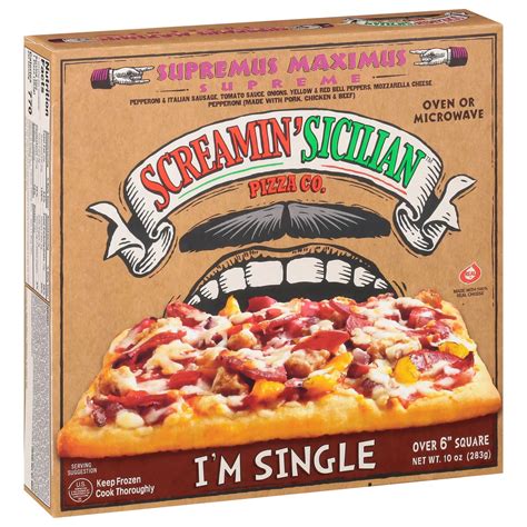 Screamin Sicilian Personal Size Frozen Pizza Supreme Shop Pizza At