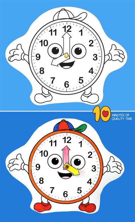 a cartoon clock with two different faces and numbers on the same face ...