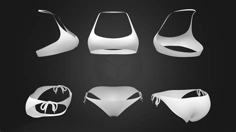 Knitted Fabric Bikini D TurboSquid